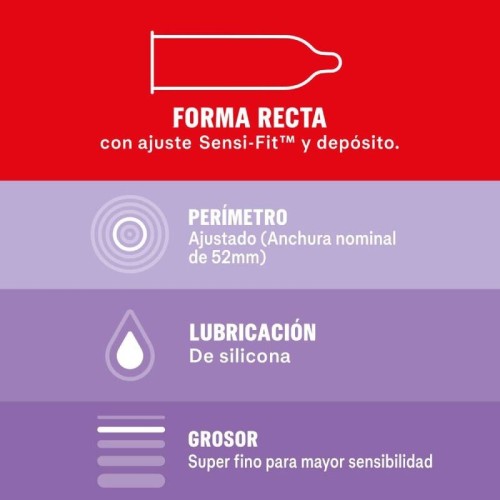 Durex Sensitivo Contacto Total 12 Unidades - Sensibilidad Máxima