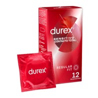 Durex Sensitivo Contacto Total 12 Unidades - Sensibilidad Máxima