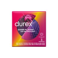 Durex Dame Placer 3 Pack condoms for intense pleasure