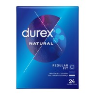 Condones Durex Natural Plus 24 Unidades para Placer Seguro