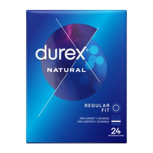 Condones Durex Natural Plus 24 Unidades para Placer Seguro