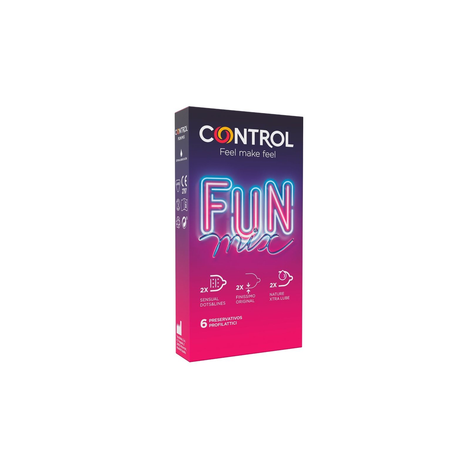 Control - Feel Fun Mix 6 Uds - Variedad y Placer