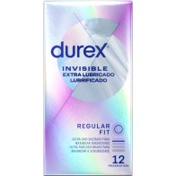 Durex Invisible Extra Lubricado 12 Unidades - Preservativos Ultra Finos