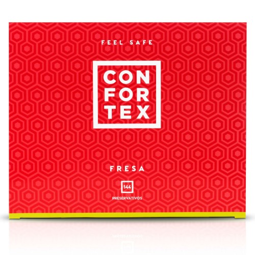 Confortex Strawberry Condoms Box - Safe Fun