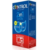 Control Duo Natura 2-in-1 Condom & Gel Set - 6 Units