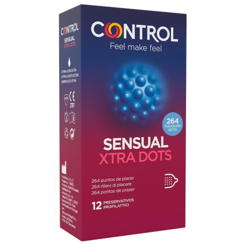 Control Xtra Dots Condoms - 12 Units