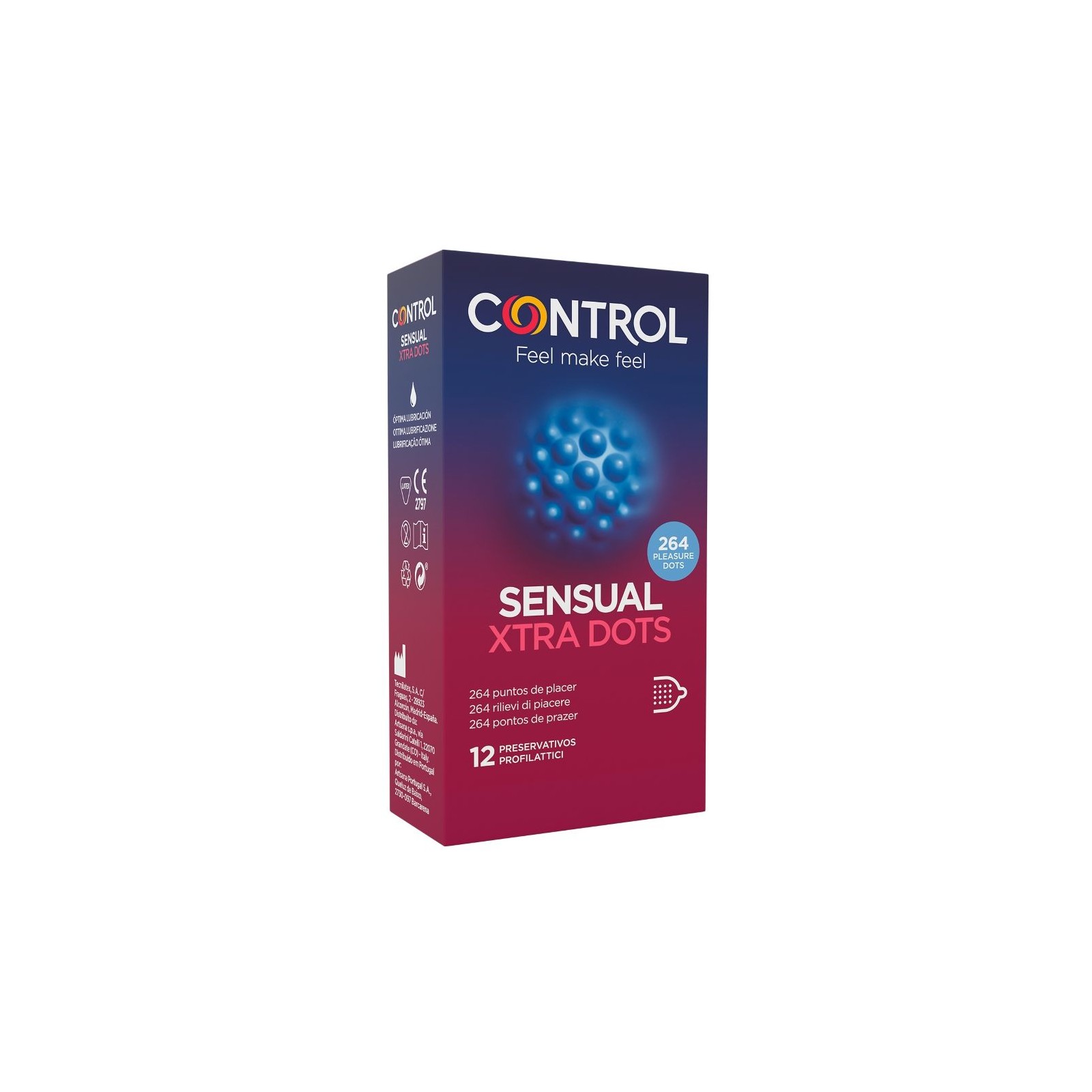 Control Xtra Dots Condoms - 12 Units