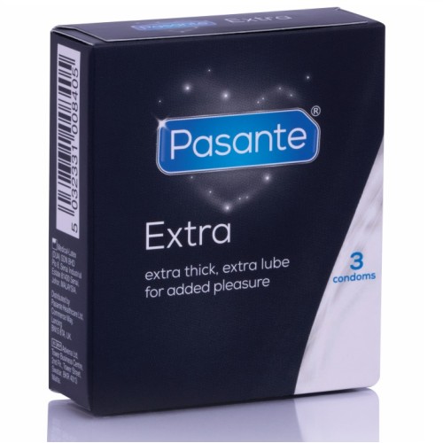 Pasante Extra Thick Condoms 3 Pack