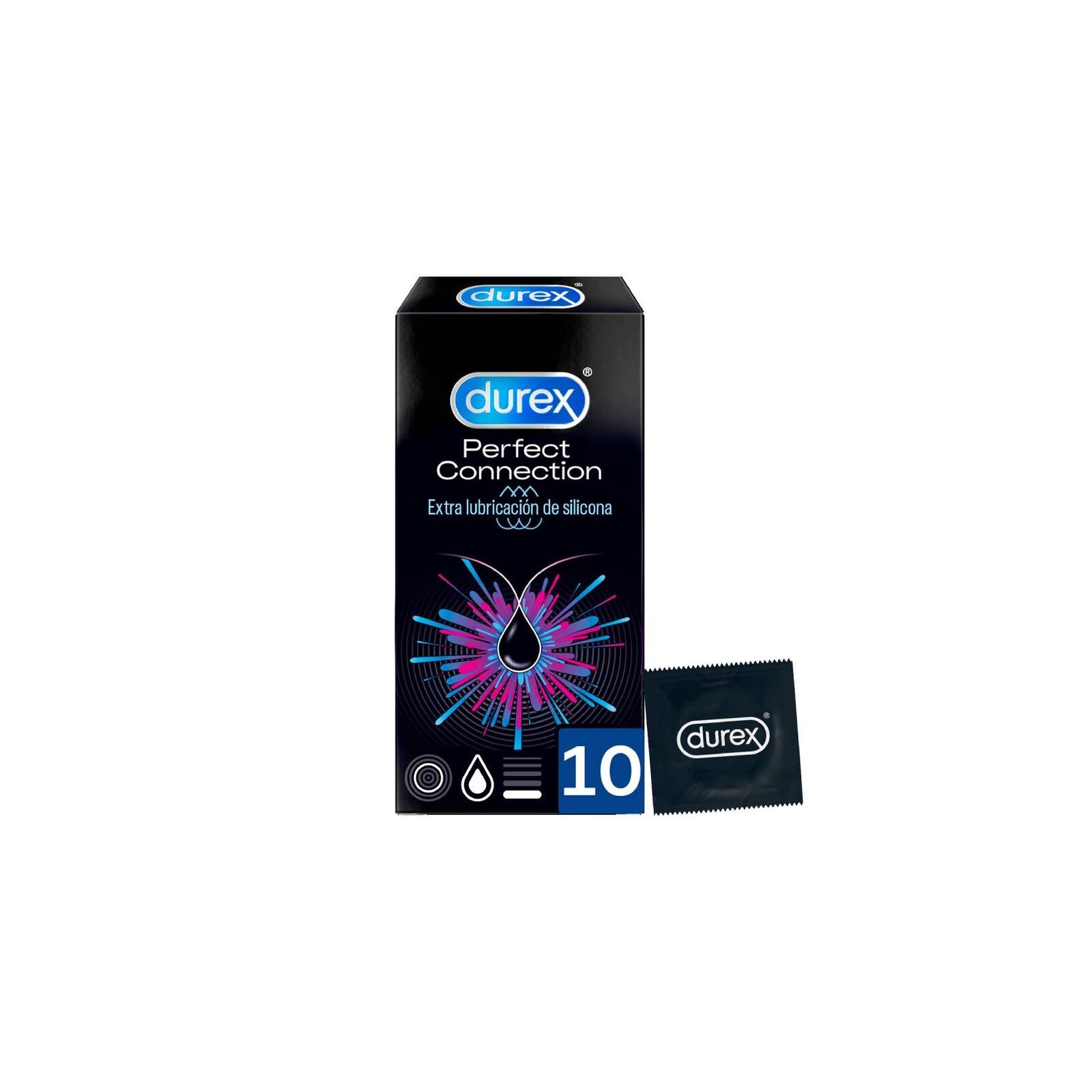 Durex - Perfect Connection Extra Lubricacion Silicona - Seguridad Máxima