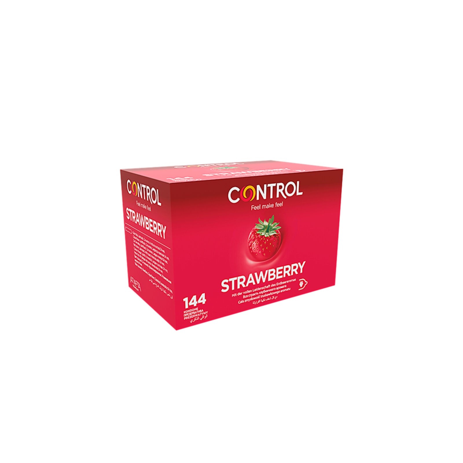 Control Adapta Strawberry Condoms 144 Pack - Fruity Fun