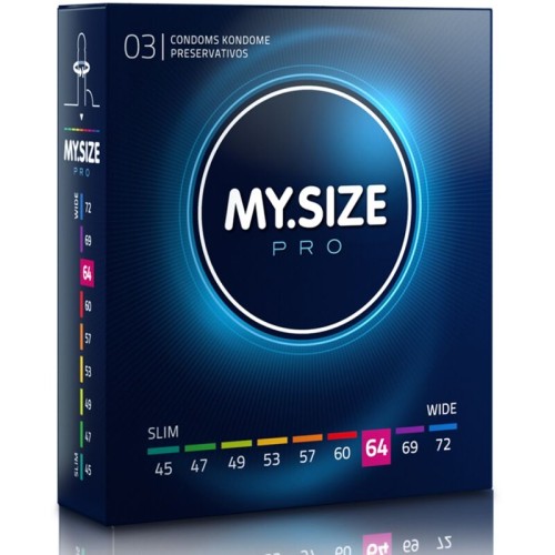 MY.SIZE Pro Condoms 64 mm for Perfect Fit