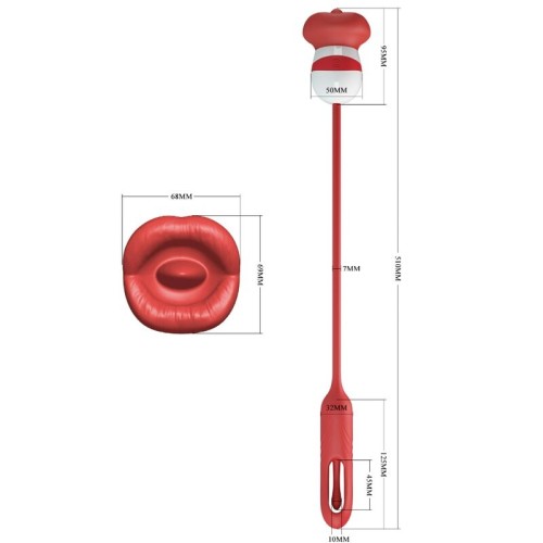 Alyss Mouth Red Stroker Vibrator