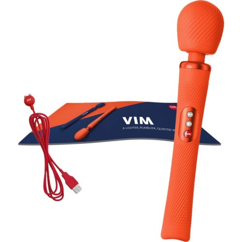 Vibrador Recargable Vim Wand de Silicona - Naranja