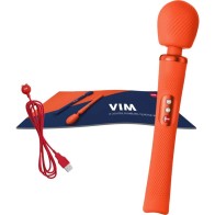 Vibrador Recargable Vim Wand de Silicona - Naranja