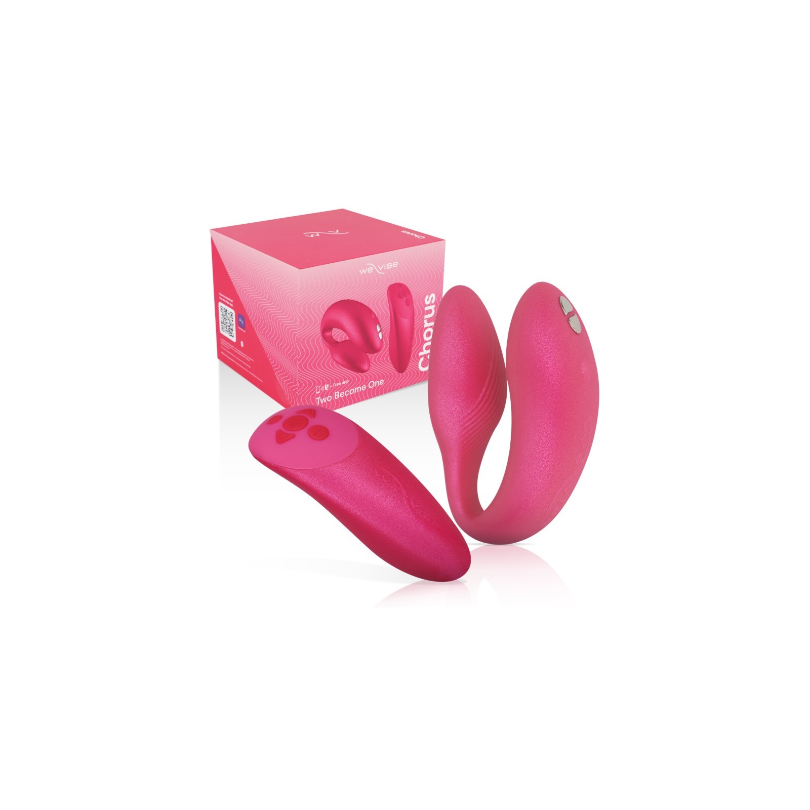 Chorus Couples Vibrator With Squeeze Control Pink