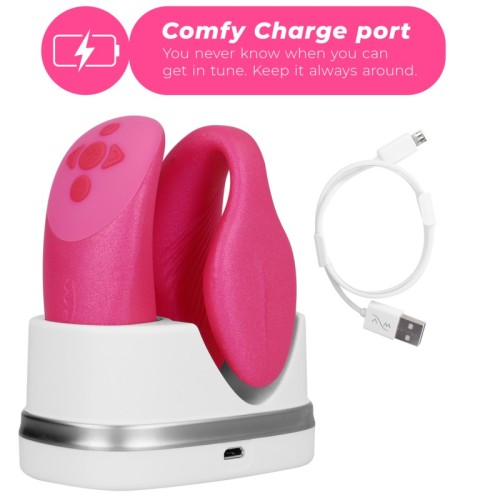 Chorus Couples Vibrator With Squeeze Control Pink