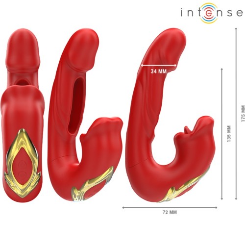 Intense - Nathy Dual Vibrator with Multifunctional Suction Red