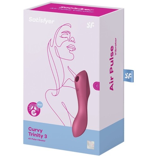 Satisfyer Curvy Trinity 3 Stimulator and Vibrator Red