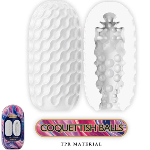 Coquettish Balls Masturbador Masculino Silicona Blanco