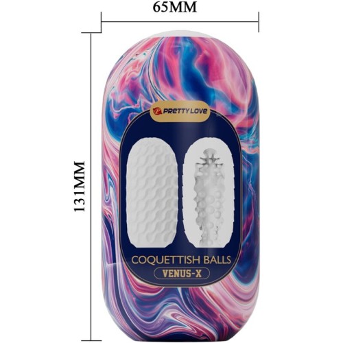 Coquettish Balls Masturbador Masculino Silicona Blanco