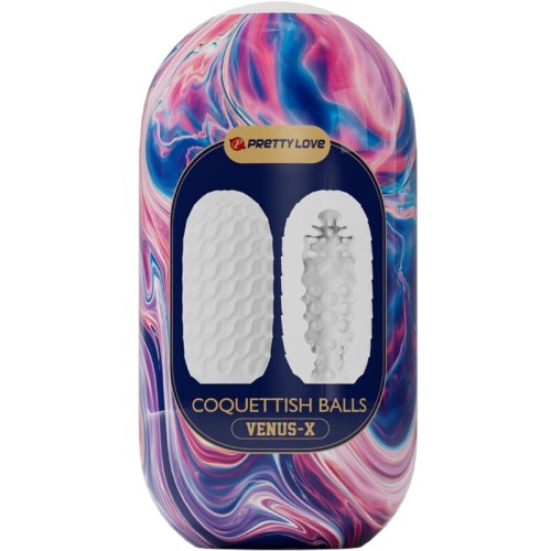 Coquettish Balls Masturbador Masculino Silicona Blanco