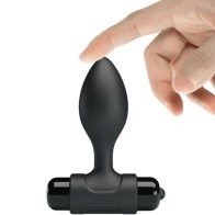 Vibra Butt Plug Anal 10 Vibraciones Negro