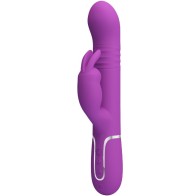 Coale Vibrador Rabbit Multifunción 4 En 1 Morado