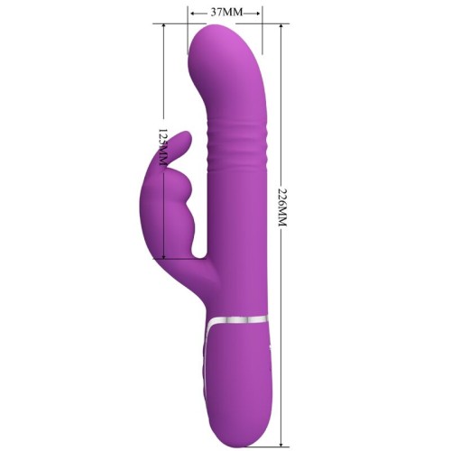 Coale Vibrador Rabbit Multifunción 4 En 1 Morado