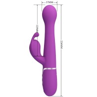 Dejon 3 in 1 Rabbit Vibrator Purple