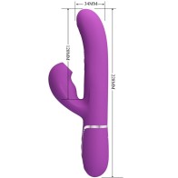 Pretty Love Vibrador Rabbit Morado 3 en 1