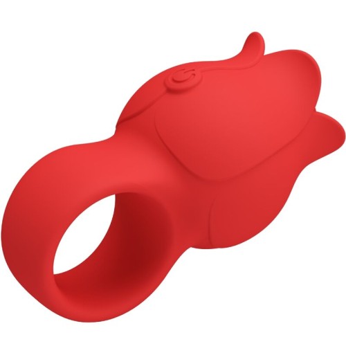 Jae Rose Shape Finger Vibrator 10 Vibrations Red