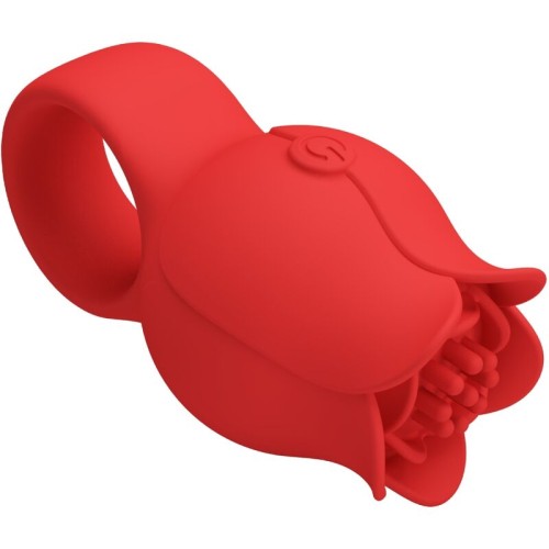 Jae Rose Shape Finger Vibrator 10 Vibrations Red