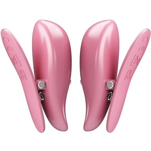 Pretty Love Pink Nipple Clamps with 10 Vibrations