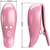 Pinzas Para Pezones Rosa con 10 Vibraciones