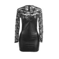 Sublime Black Lace Long Sleeve Dress S/M - Elegant & Sexy