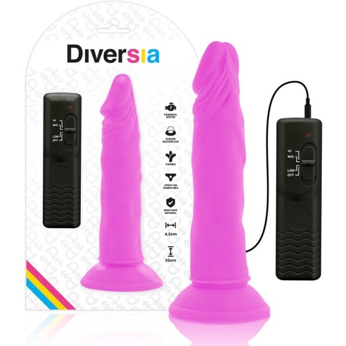 Flexible Purple Vibrating Dildo 23 cm