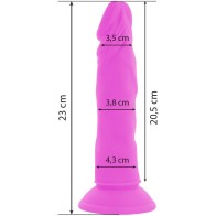 Dildo Flexible Lila con Vibración 23 cm