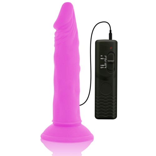 Dildo Flexible Lila con Vibración 23 cm