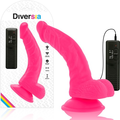 Flexible Pink Vibrating Dildo 21.5 cm