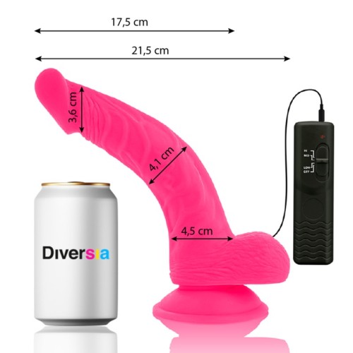 Dildo Flexible Rosa con Vibración 21.5 cm