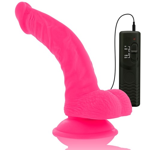 Dildo Flexible Rosa con Vibración 21.5 cm