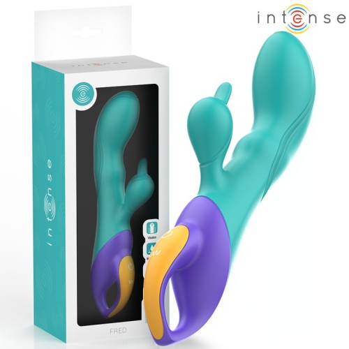 Intense Vibrador Rabbit Azul para Estimulación Dual