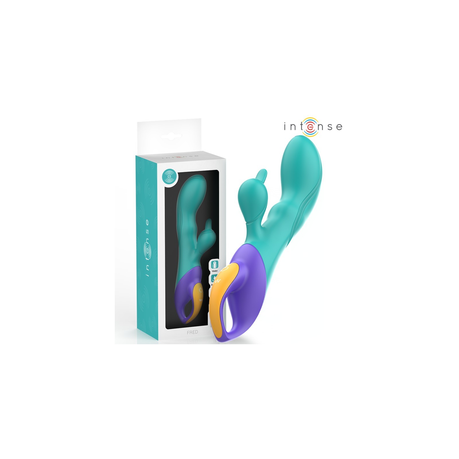 Intense Vibrador Rabbit Azul para Estimulación Dual