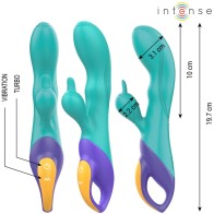 Intense Vibrador Rabbit Azul para Estimulación Dual