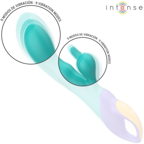 Intense Vibrador Rabbit Azul para Estimulación Dual