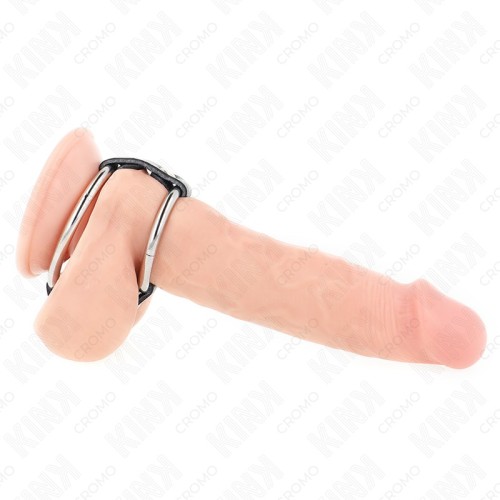 Anillo Pene Metal Doble para Placer Mejorado