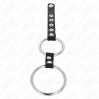 Kink Double Metal Cock Ring for Enhanced Pleasure