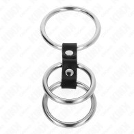 Kink Triple Metal Penis Ring for Intense Stimulation