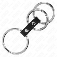 Kink Triple Metal Penis Ring for Intense Stimulation