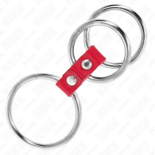 Kink Triple Metal Penis Ring for Ultimate Control